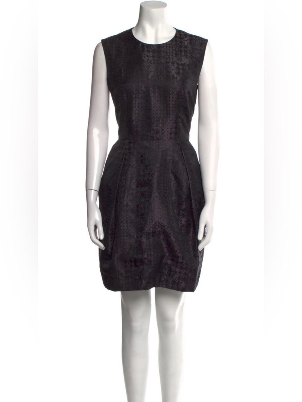 iris & ink Black Sleeveless Jacquard Mini Dress